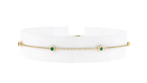 20 ct. t.w. Emerald Station Bracelet in 14kt Yellow Gold