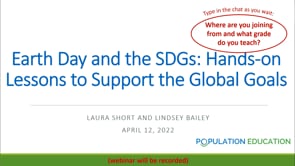 Earth Day and the SDGs:  Hands-on Lessons to Support the Global Goals
