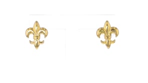 14kt Yellow Gold Fleur-de-Lis Earrings