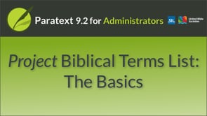Project Biblical Terms List: The Basics