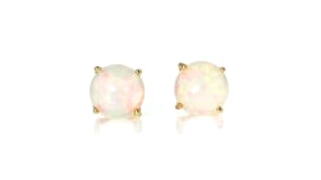 Opal Stud Earrings in 14kt Yellow Gold