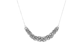 Sterling Silver Byzantine Center Necklace