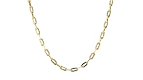 Italian 14kt Yellow Gold Paper Clip Link Necklace