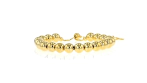8mm Italian 18kt Gold Over Sterling Bead Bolo Bracelet