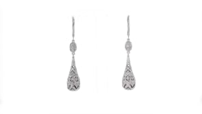 20 ct. t.w. Diamond Teardrop Earrings in Sterling Silver