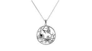 Sterling Silver Sea Life Pendant Necklace