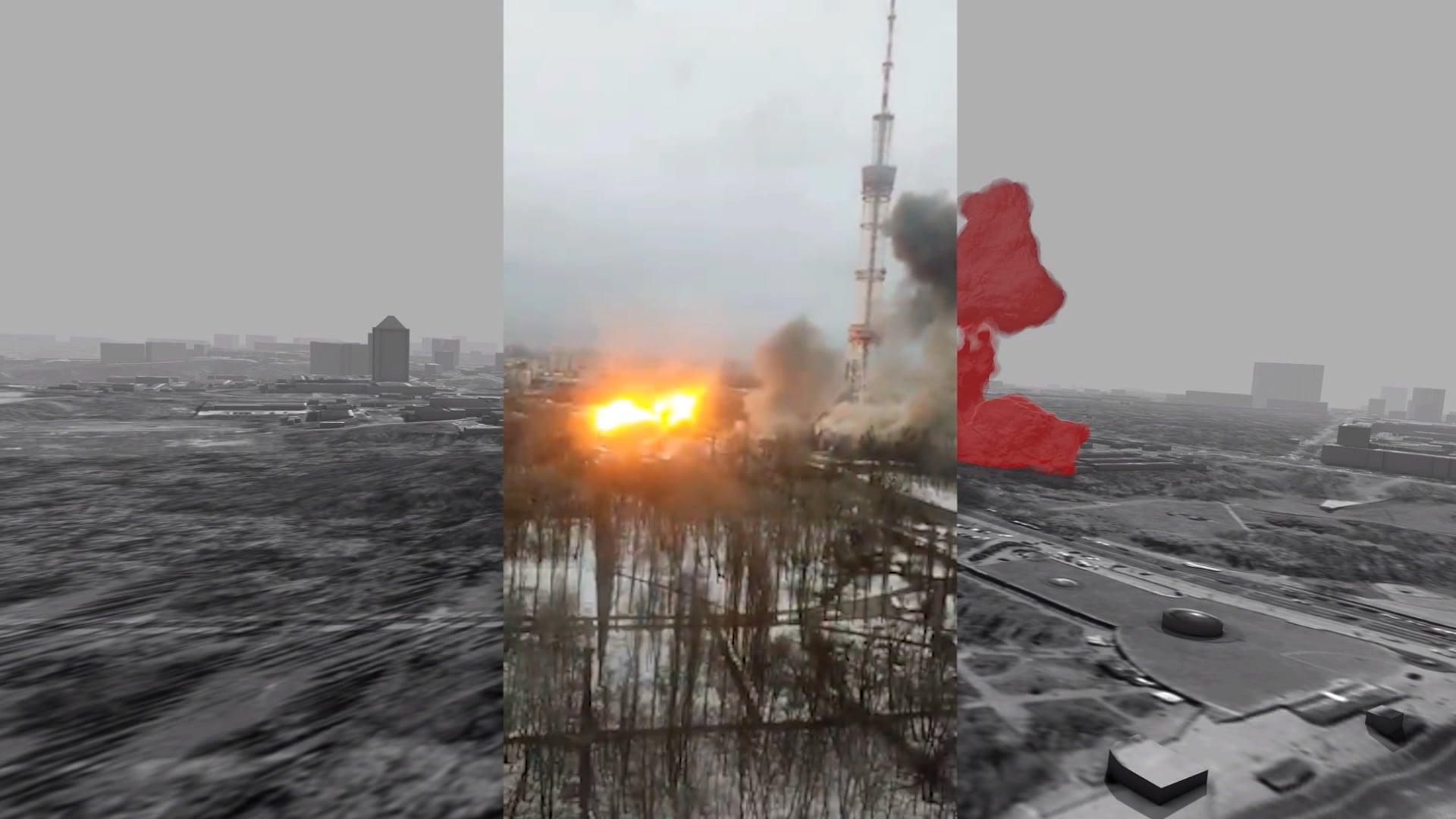 Play Video: Russian Strike on the Kyiv TV Tower