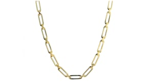 Italian 14kt Yellow Gold Paper Clip Link Necklace