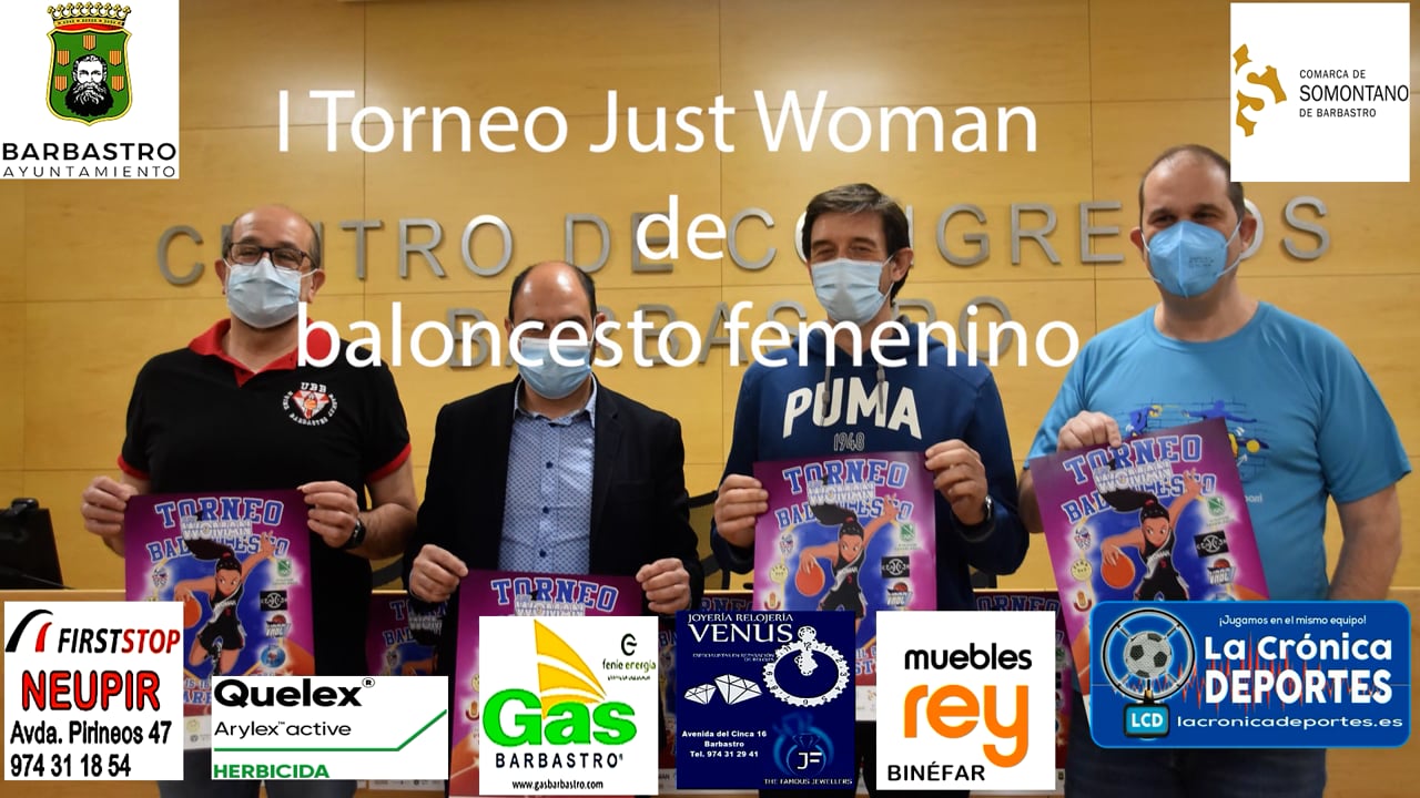 PRESENTACIÓN (I Torneo Just Woman de Baloncesto Femenino, se Celebrará del 14 al 16 de Abril en Barbastro) Más de doscientas jugadoras, de categorías infantil a sénior, se darán cita en la ciudad del vero.