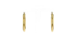 Italian 18kt Yellow Gold Hoop Earrings
