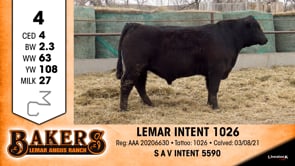 Lot #4 - LEMAR INTENT 1026