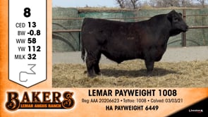 Lot #8 - *OUT* LEMAR PAYWEIGHT 1008 *OUT* 