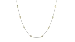 1.00 ct. t.w. Bezel-Set Diamond Station Necklace in 14kt Yellow Gold