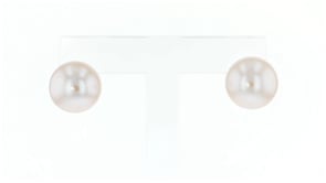 10-11mm Cultured Pearl Stud Earrings in 14kt Yellow Gold