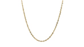 2mm 14kt Yellow Gold Rope Chain Necklace