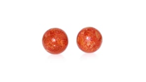 Coral Stud Earrings in 14kt Yellow Gold