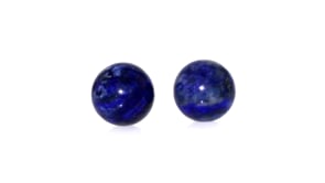Lapis Stud Earrings in 14kt Yellow Gold