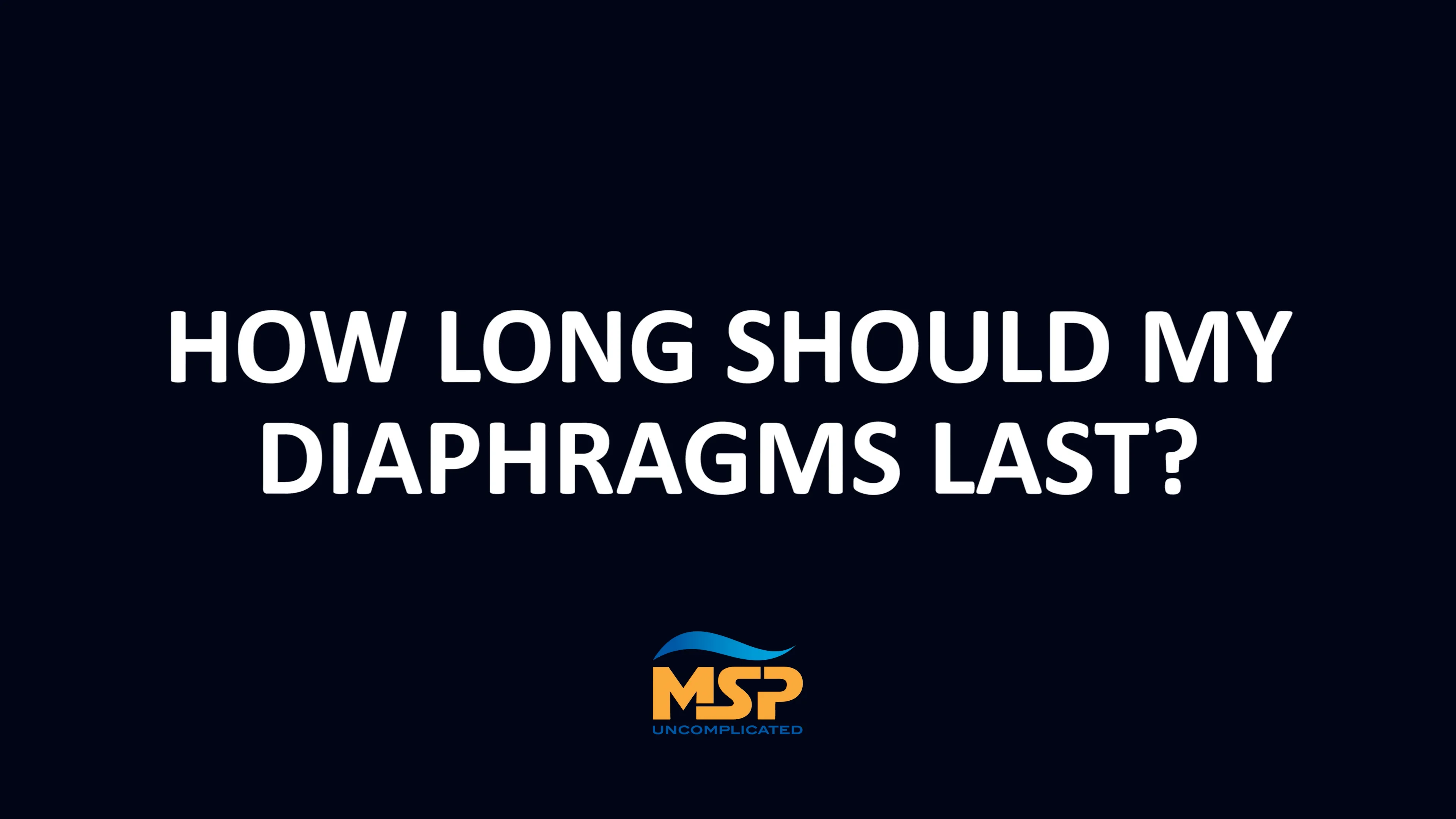 How long should my diaphragms last? MyersSeth Pumps on Vimeo