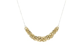14kt Yellow Gold Byzantine Center Necklace