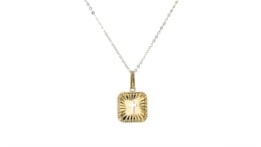 Italian 18kt Yellow Gold Cross Tag Pendant Necklace