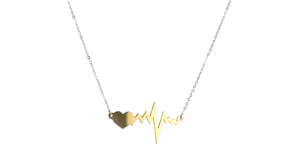 Italian 14kt Yellow Gold Heartbeat Necklace