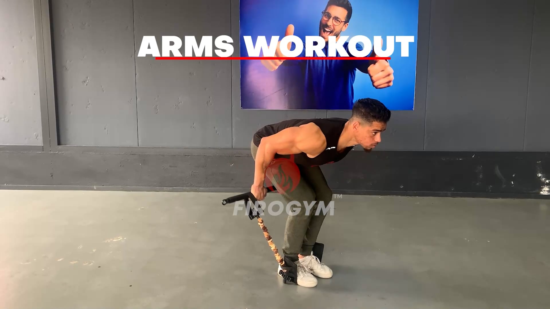 ARMS WORKOUT (BARBELL KICKBACKS) BELT + BAR on Vimeo