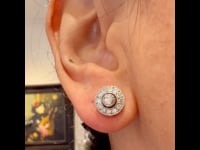 Boucles d'oreilles diamant, platine 4977-4675