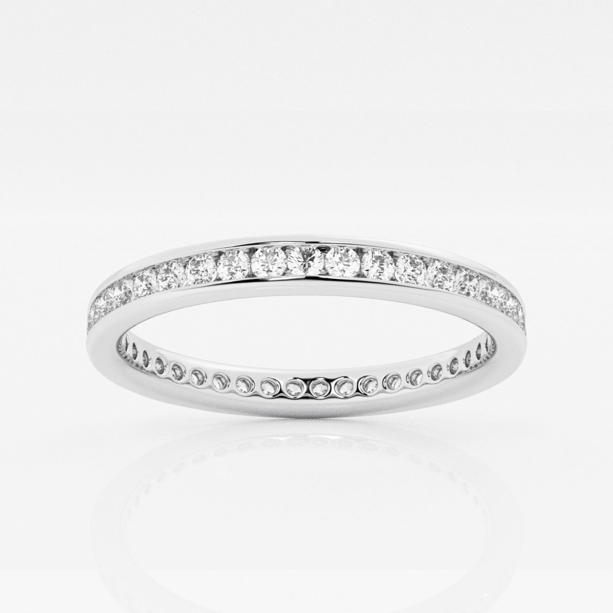 product video for 1/2 ctw Round Lab Grown Diamond Channel Set Eternity Band - 2.2mm Width