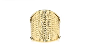 Italian 14kt Yellow Gold Wide Diamond-cut Ring