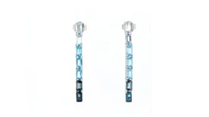 4.00 ct. t.w. Sky, Swiss and London Blue Topaz Ombre Drop Earrings in Sterling Silver