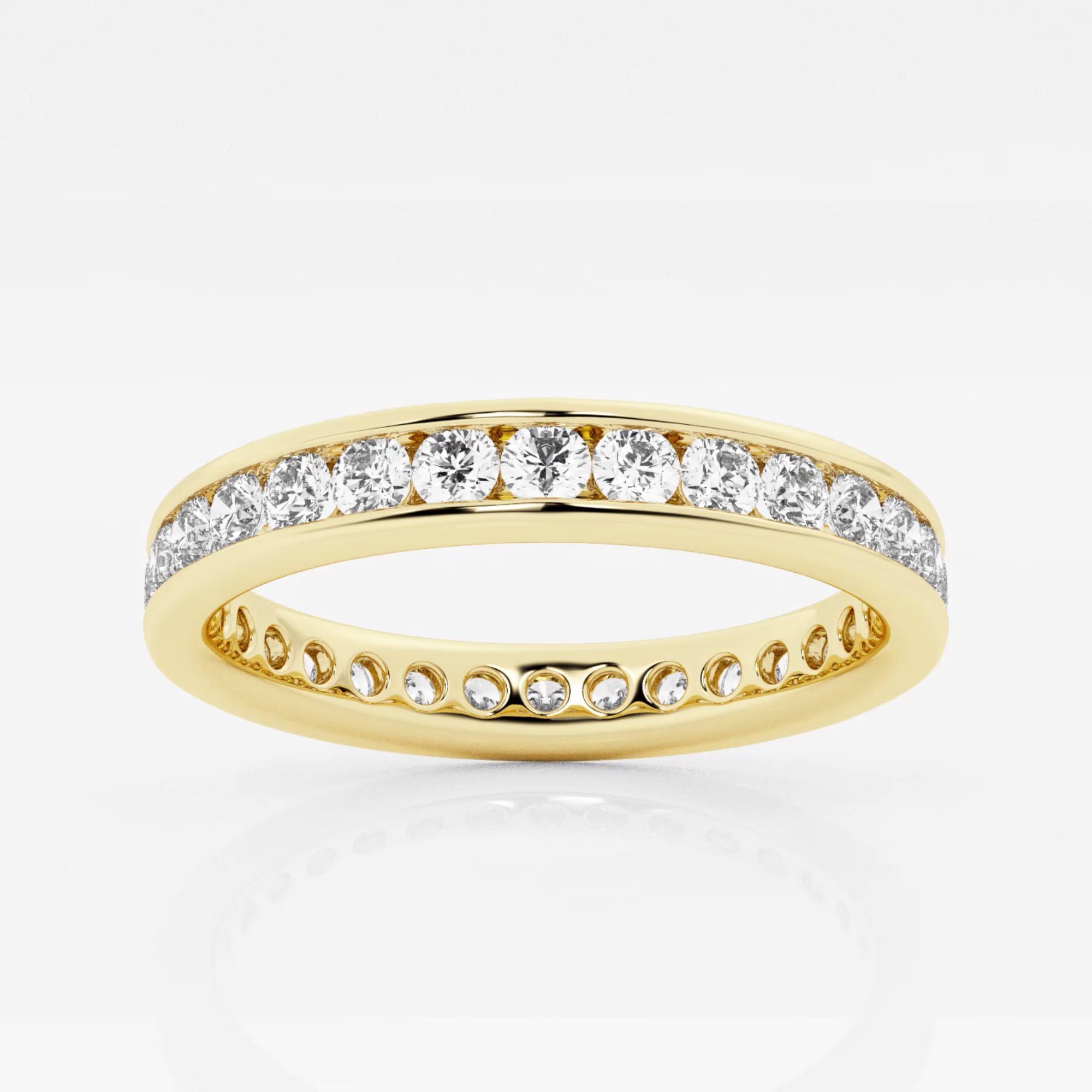 product video for 1 ctw Round Lab Grown Diamond Channel Set Eternity Band - 3mm Width