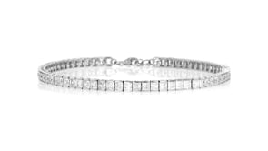 10.35 ct. t.w. Princess-Cut CZ Tennis Anklet in Sterling Silver