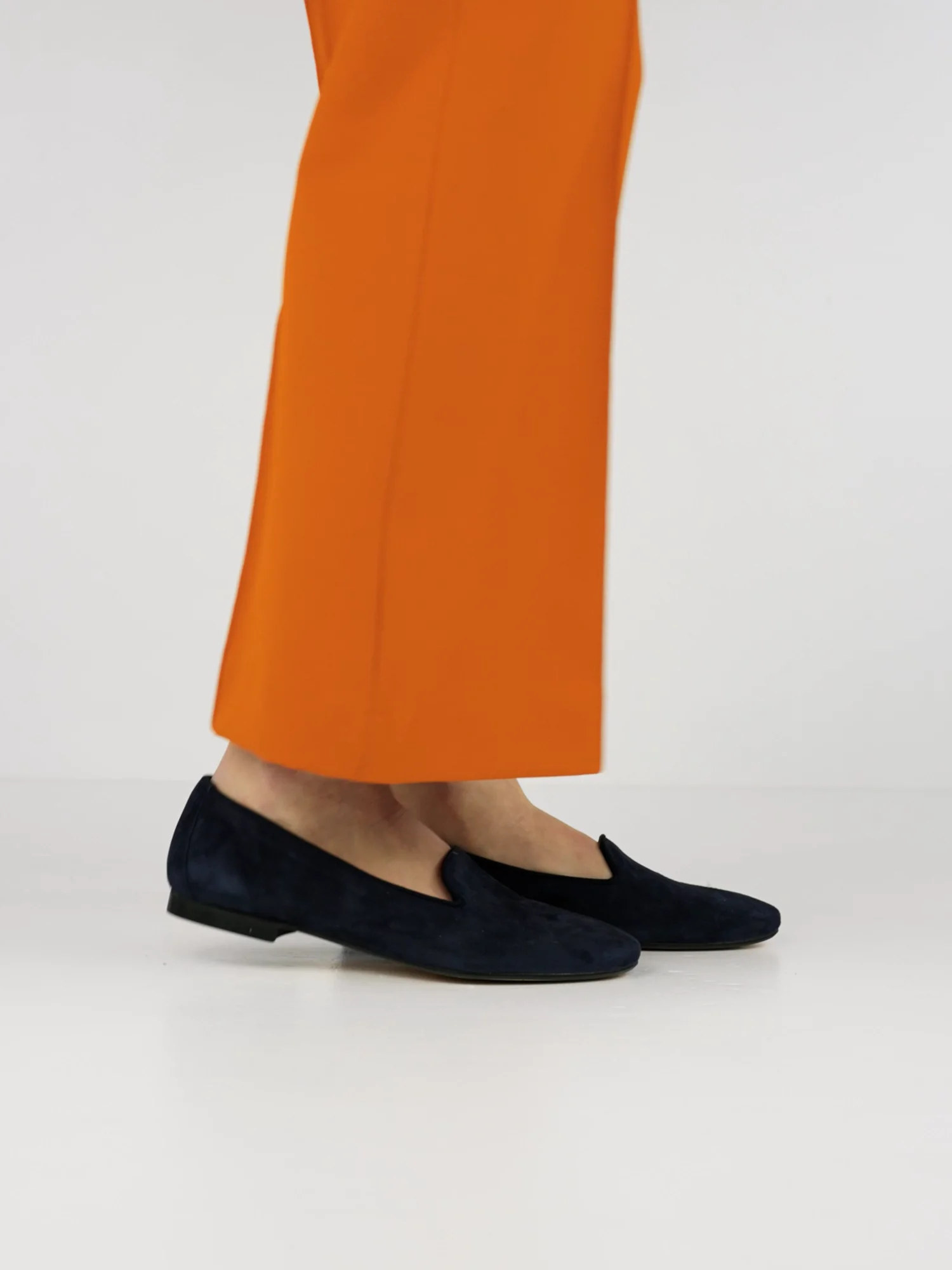 Flat shoes woman heel cm blu chamois Barca Stores