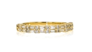 30 ct. t.w. Baguette and Round Diamond Ring in 14kt Yellow Gold