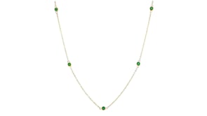 20 ct. t.w. Emerald Station Necklace in 14kt Yellow Gold