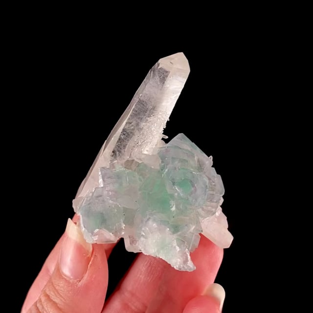 Fluorite on Quartz (ex Dr. Stephen Smale Collection)