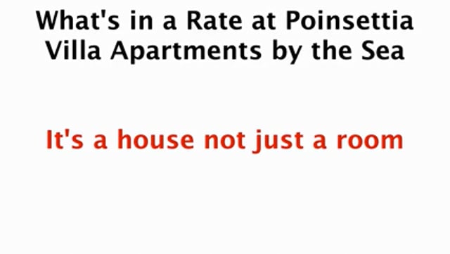 Poinsettia Villa Apartment Rentals