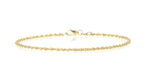 1.5mm 14kt Yellow Gold Twisted Rope-Chain Bracelet