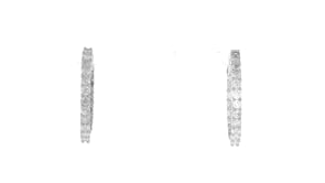 2.00 ct. t.w. Diamond Inside-Outside Hoop Earrings in Sterling Silver. 78