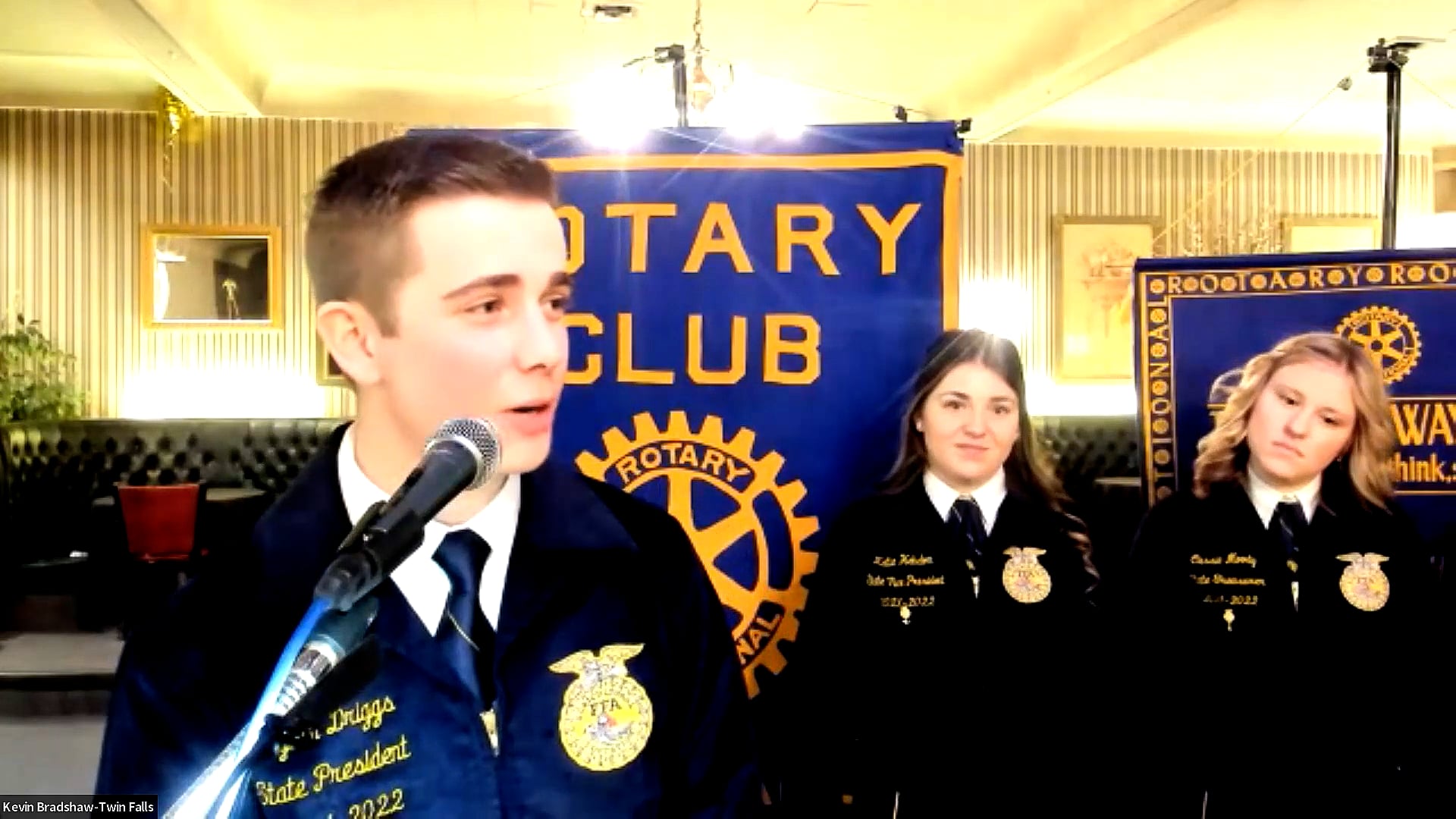Rotary Meeting FFA Officers
