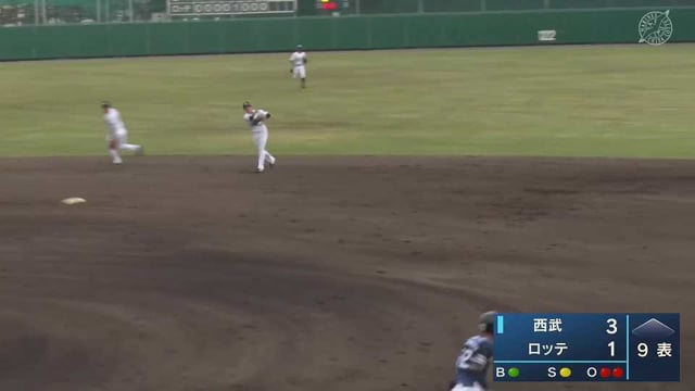 【ファーム】マリーンズ育成ドラフト2位ルーキー・速水将大が軽快な守備をみせる!! 2022年4月19日  千葉ロッテマリーンズ 対 埼玉西武ライオンズ