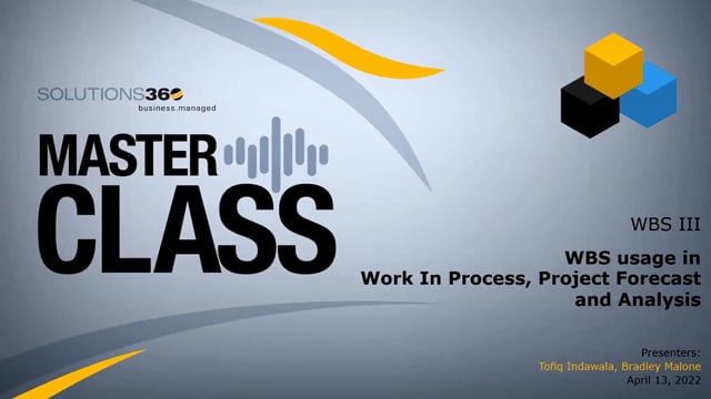 WBS III: The Work Breakdown Structure