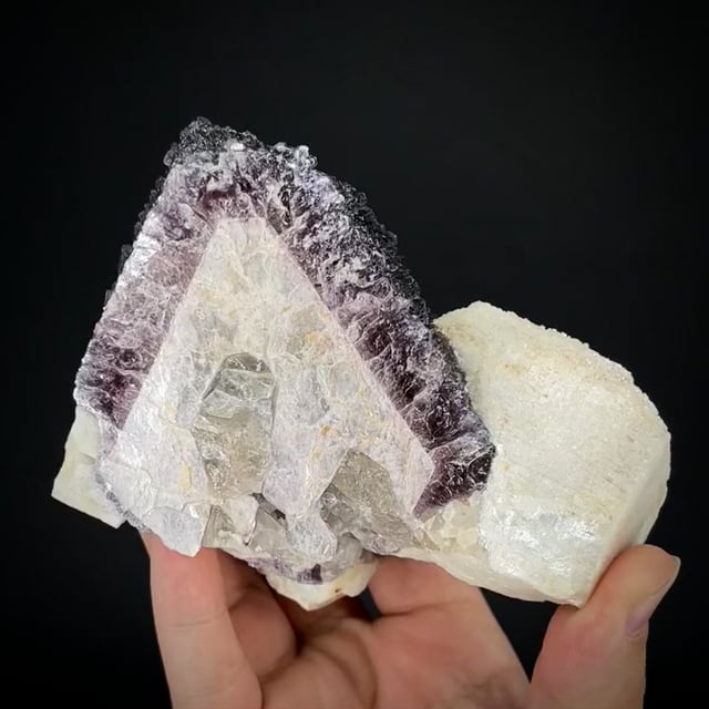 Lepidolite on Muscovite w/ Quartz and Orthoclase (Kidwell Coll.)