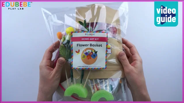 Flower Basket Art & Craft Kit -(Step by Step Tutorial Included