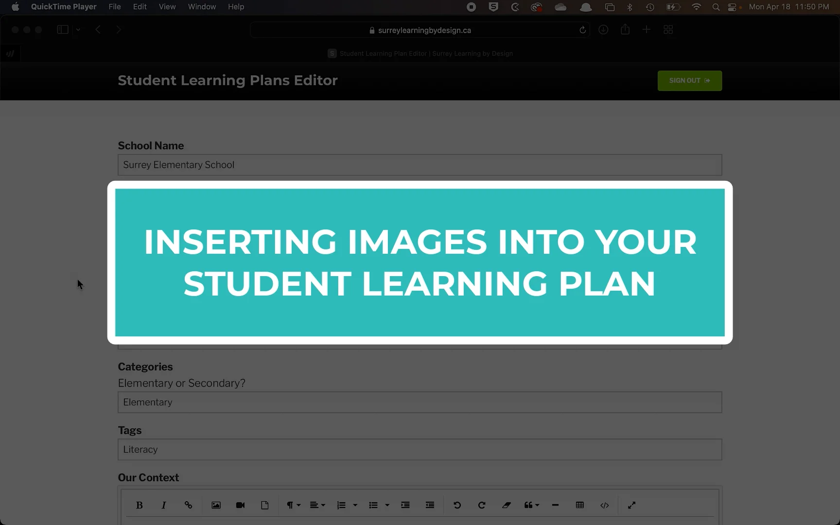 inserting-images-into-your-student-learning-plan-on-vimeo