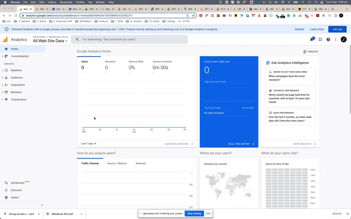 Giving Access to Google Analytics Account on Vimeo