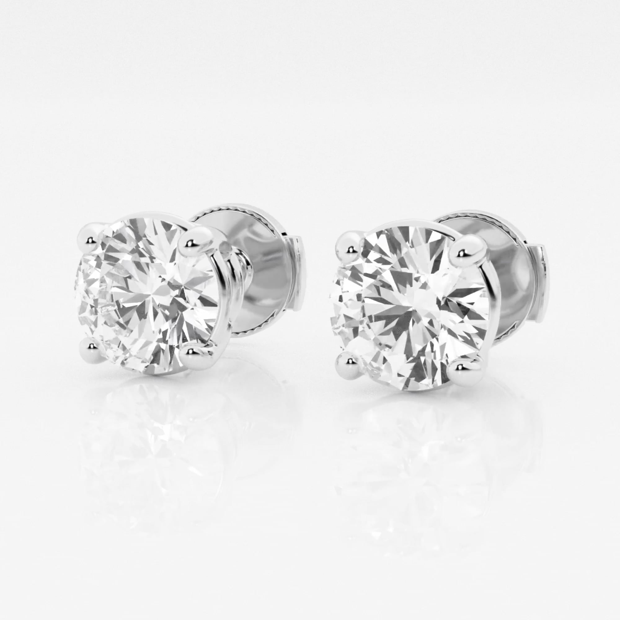 3 ctw Round Colorless (D) Lab Grown Diamond Stud Earrings