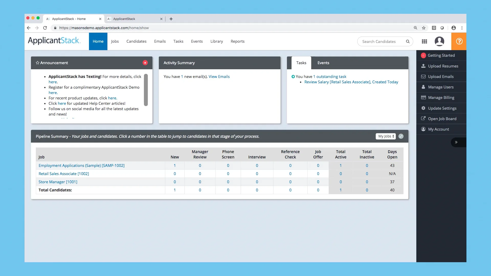 ApplicantStack Recruit Getting Started on Vimeo