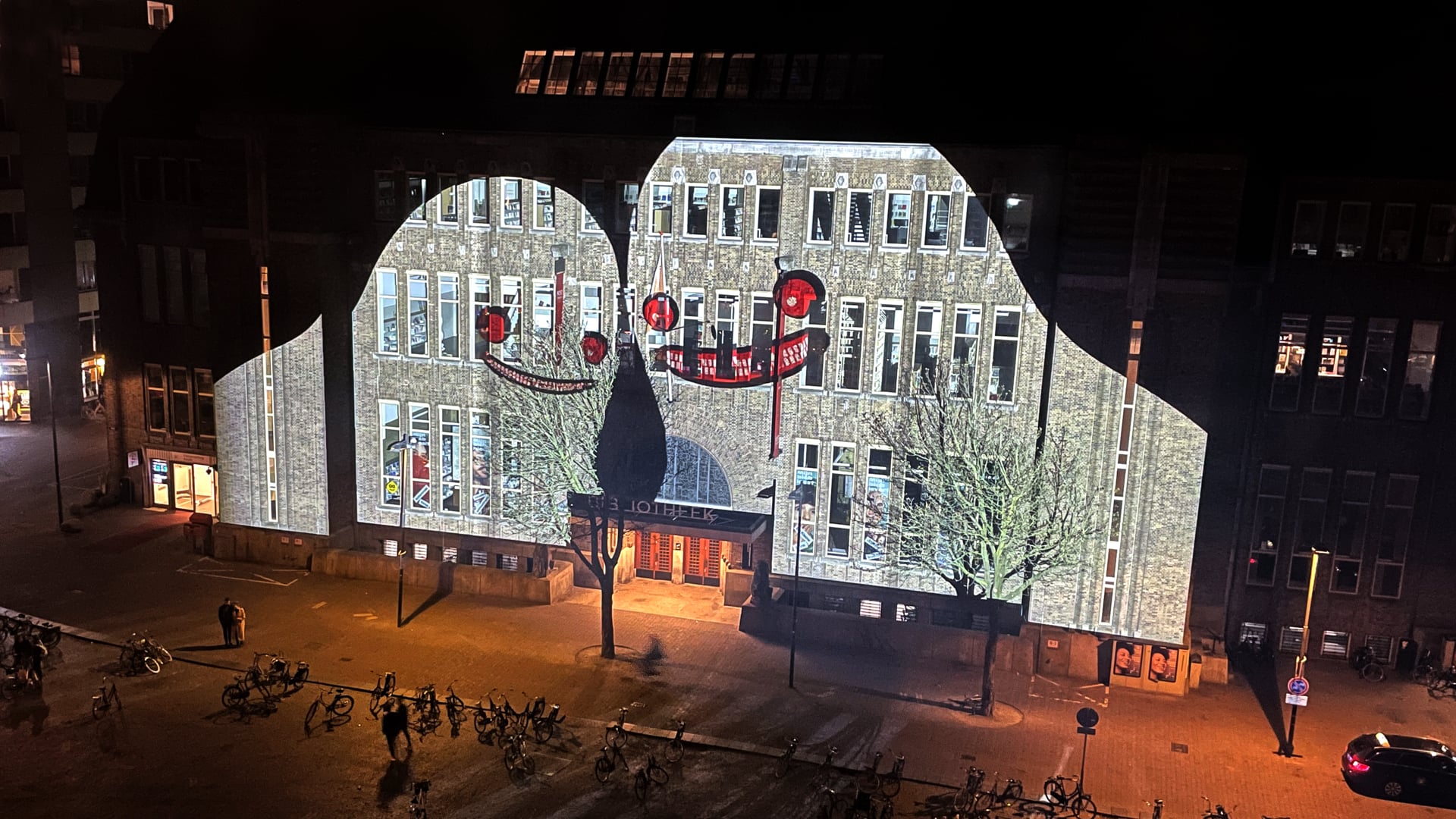 Kaboom Animation Festival 2022 Opening Projection Mapping @ Bibliotheek Nuede, Utrecht