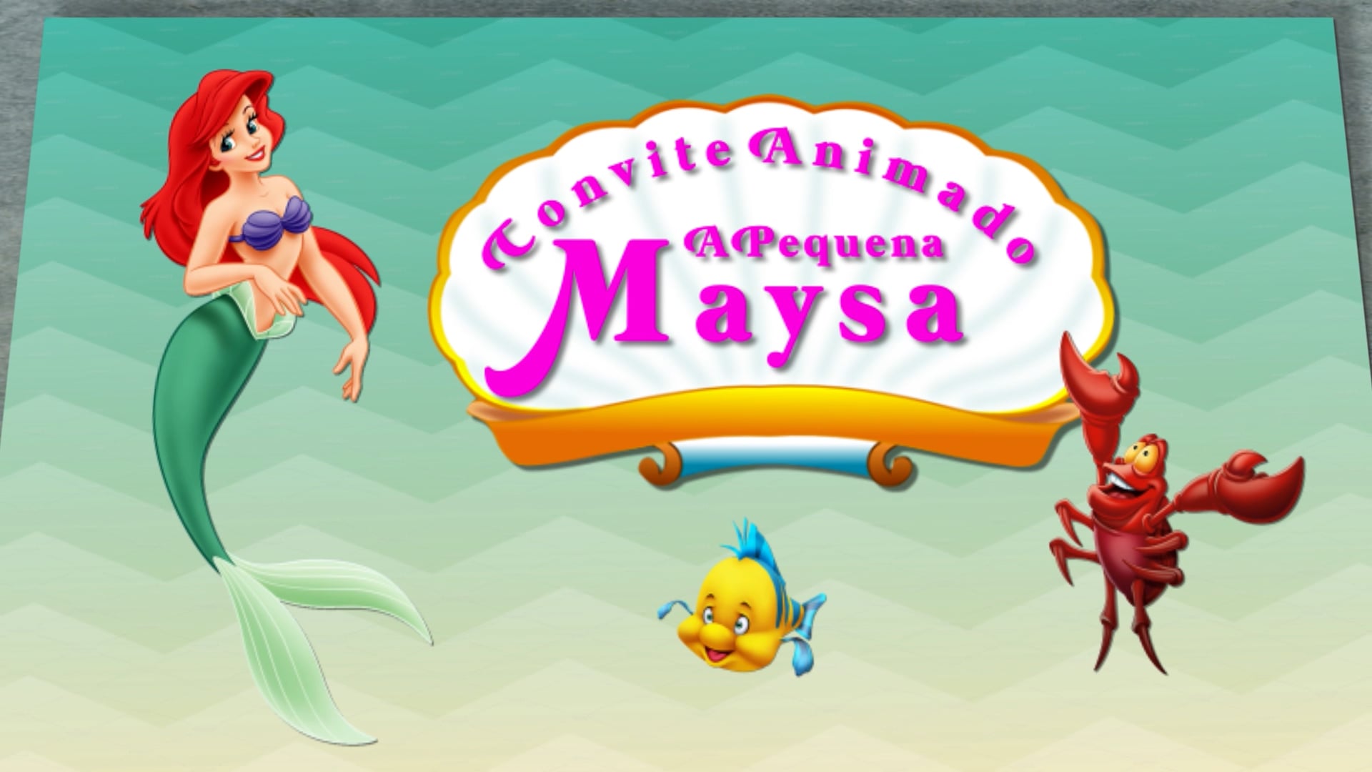 Convite A Pequena Sereia